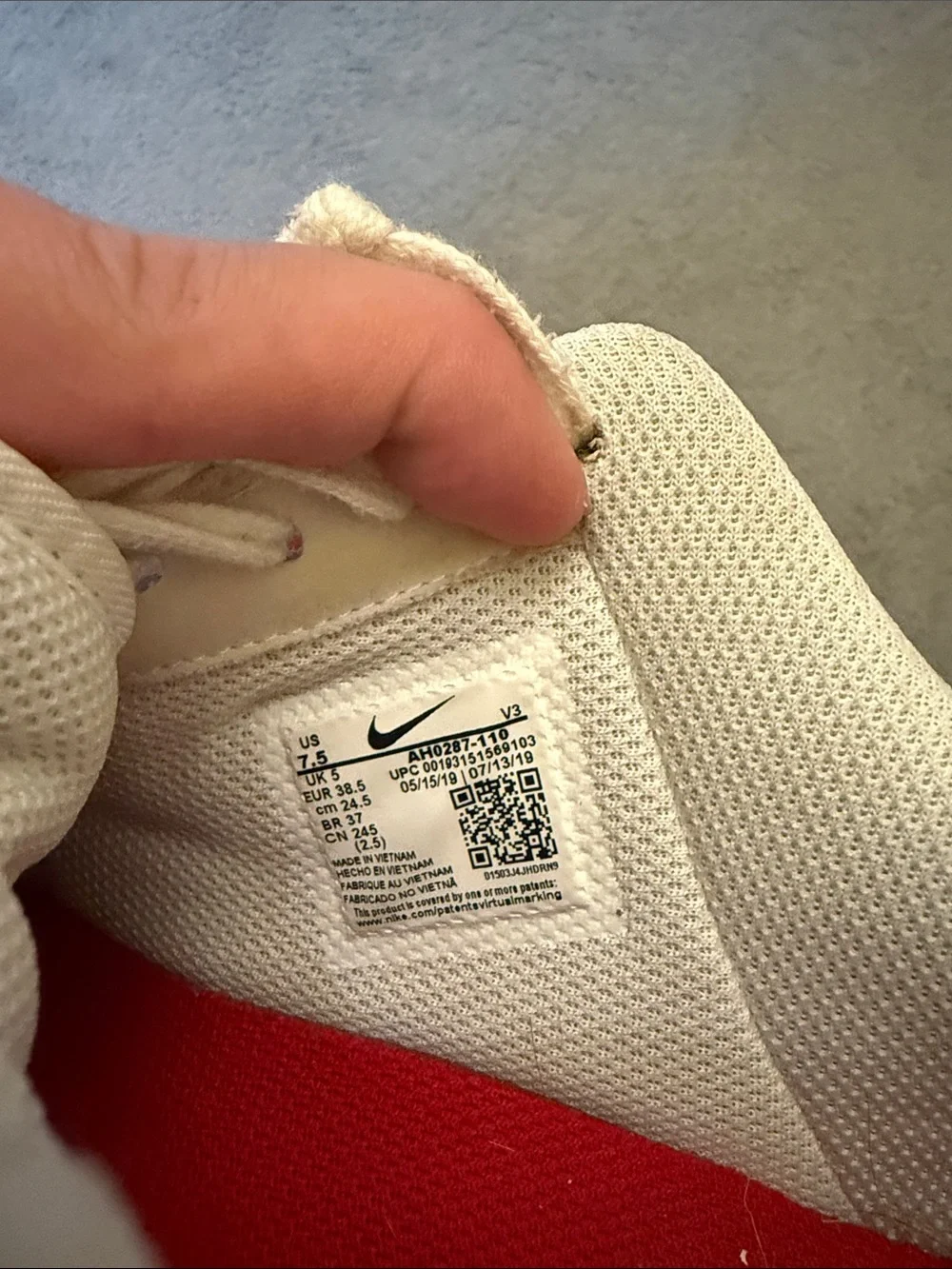Nike White and Red Air Force 1